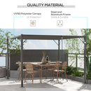Pergola da Giardino 2,95x2,95m in Alluminio e Acciaio Grigio