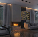 Camino a Vapore Elettrico Effetto Fuoco Invapo Inside C800 80x50x40 cm Nero      