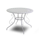 Tavolo da Giardino Ø95xh72 cm in Metallo New Old Bianco