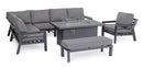 Set 2 Poltrone con Cuscini da Giardino 80x85x88 cm in Alluminio Hendrix Antracite