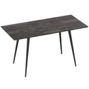 Tavolo da Pranzo Allungabile per 6-8 Persone 120-160x75cm con Piano Effetto Legno in MDF Gambe in Acciao Grigio      