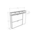 Letti Singoli a Scomparsa Composizione I Kando H223,1 Bianco Frassino 