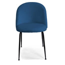 Sedia Sammi 50x57xh47/77,5 cm in Tessuto Velluto Blu/Nero