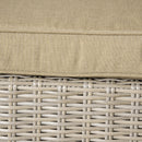 Set Salotto da Giardino Divano 2 Poltrone e Tavolino in Rattan Polietilene Cachi e Beige