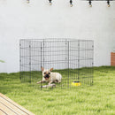Recinto per Cani Pannelli 50x80 cm Espandibile e Pieghevole in Metallo Nero      