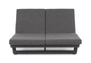 Lettino Prendisole da Giardino Matrimoniale 142x195x95h cm con Cuscini Infinity Antracite 