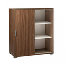 Mobiletto 2 Ante Scorrevoli 75x38x85 h cm in Truciolare bilaminato Noce