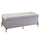 Panca Contenitore 115x40xh45 cm in Tessuto Velluto Grigio
