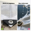 Telo Impermeabile 3x5 m Robusto in PE 140GSM Resistente agli Strappi Bianco      