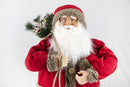 Pupazzo Babbo Natale Luminoso con Orso 12 Led in Stoffa H80 cm Soriani Rosso