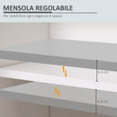 Mobile Sotto Lavabo Bagno 2 Ante 60x30Px62,5 cm in Legno Bianco