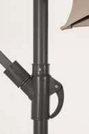 Ombrello a Braccio da Giardino 6 Stecche Ø300x235h cm Telo in Poliestere Nizza Antracite e Tortora