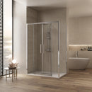 Box Doccia Angolare 2 Ante Scorrevoli in Cristallo Trasparente 6mm H195 Bonussi Eliane Varie Misure