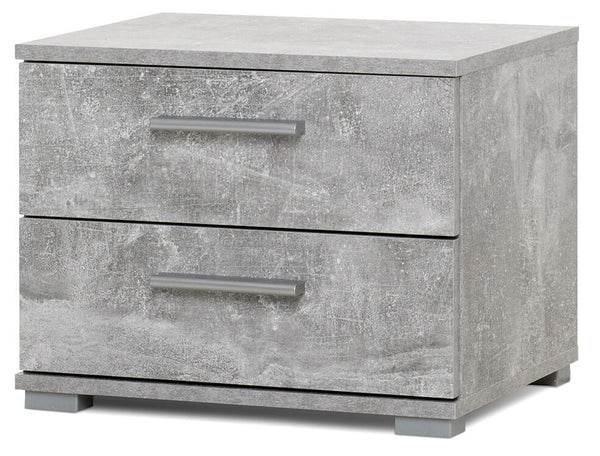 prezzo Fumer Frida Nachttisch aus Zementspanplatte mit 2 Schubladen