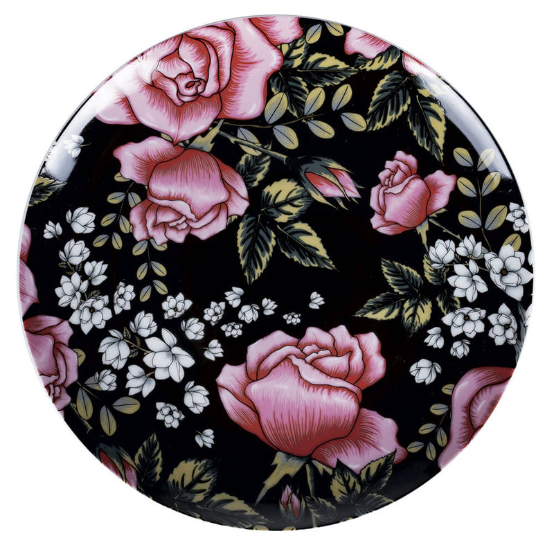 Set 6 Piatti Piani Ø26,5x3 cm  in Porcellana e Gres VdE Tivoli 1996 Rose Baroque