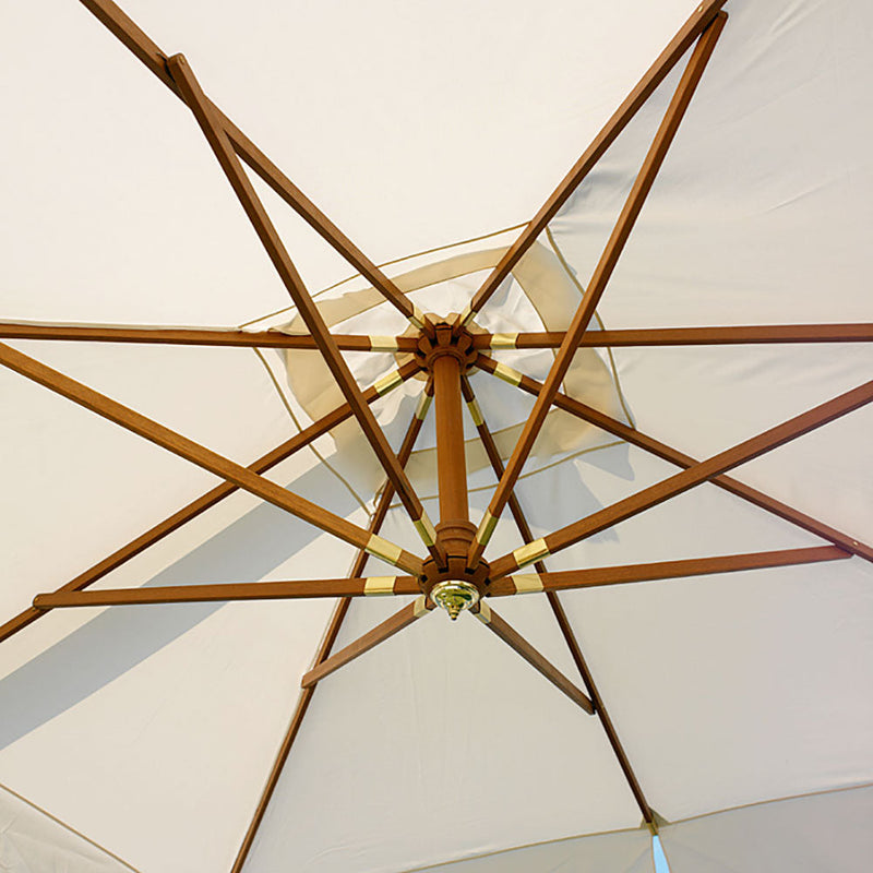 Ombrellone da Giardino Decentrato in Legno 3X3m Vorghini UnShake Ecrù