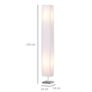 Lampada da Terra con Piantana in Tessuto Bianco 