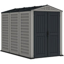 Casetta da Giardino Porta Attrezzi 161x250x210 cm in PVC Grigio/Grigio Scuro