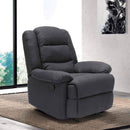 Poltrona Relax Reclinabile Manuale 89x100x100 cm in Tessuto Nero