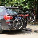 Portabici per Auto Posteriore 3 Biciclette 40 kg in Acciaio e Alluminio Nero 68x52x60 cm 