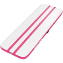 Tappetino Gonfiabile Ginnastica 305x102x10 cm con Pompa Elettrica e Borsa Trasporto in PVC Rosa      