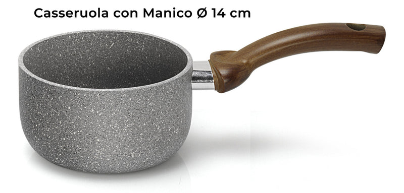 Batteria di Pentole 5 Pezzi in Alluminio Antiaderente Olympia Woody