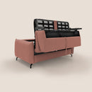 Divano Letto 3 Posti 195x95x96 cm in Tessuto Salmone