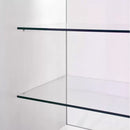 Set 3 Banconi Angolari da Negozio e Reception con Mensole e Vetrine Bianco Brillante