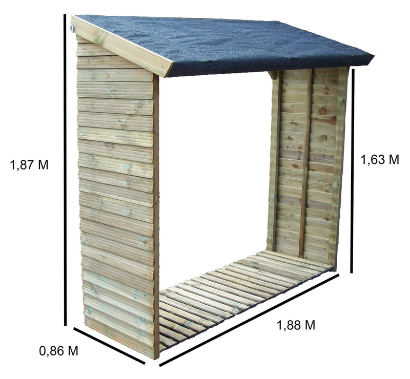 Legnaia 188x69x183 cm Senza Pavimento in Legno Picea Massello Trattato