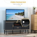 Mobile Porta TV 55" max 120x40x65 cm in MDF e Acciaio Grigio