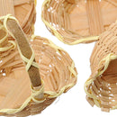 Set 4 Set 24 Cesti Mini in Materiale Naturale H 5 cm