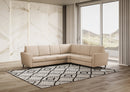 Divano Angolare 6 Posti 288x248x85 cm Yasel in Tessuto Beige