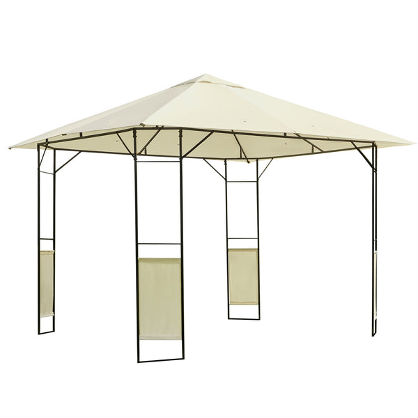 acquista Gartenpavillon aus weißem Metall 3x3m