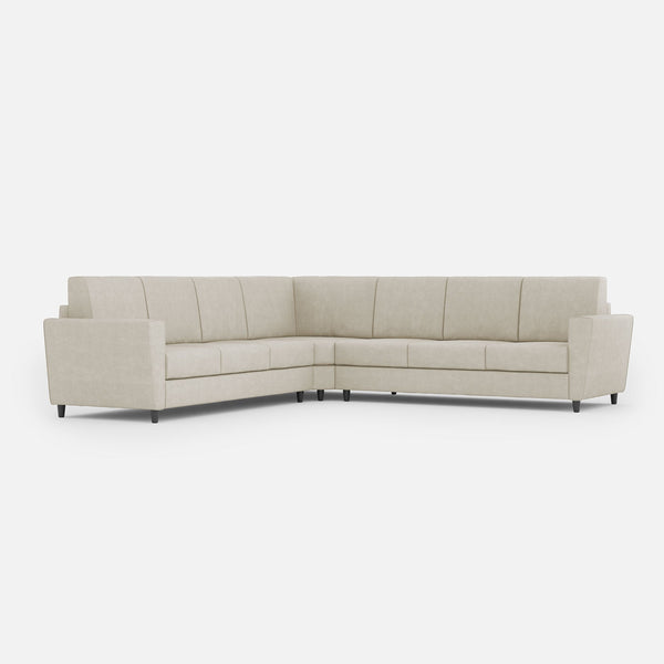Divano Angolare 7 Posti 288x288x85 cm Yasel in Tessuto Latte acquista