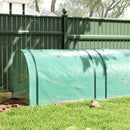 Serra da Giardino a Tunnel 300x100x80 con Porte Avvolgibili cm in Acciaio e Plastica PP Verde      