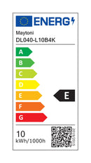 Faretto da incasso Downlight in Alluminio Kappell Nero
