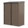 Casetta Box da Giardino 161,5x94,5x196 cm Porta Attrezzi con Catenaccio in Acciaio Marrone