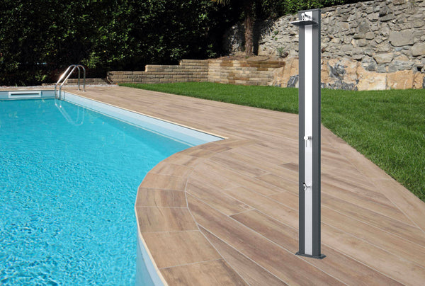 Doccia Solare da Esterno Giardino 30L Miscelatore Arkema Spring S Fascia Inox Cherry online