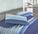 Set Lenzuola in Cotone Sopra Sotto e Federe Cober Malida Azzurro Varie Misure