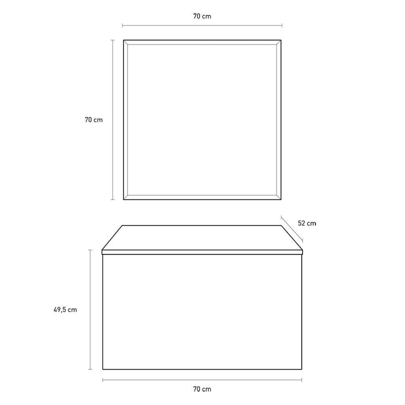 Mobile da Bagno sospeso Samoa 04 Laccato Bianco TFT
