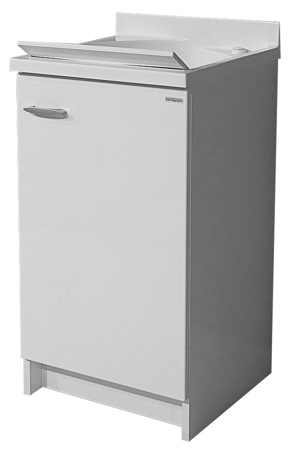 acquista Waschbeckenunterschrank 45 x 50 x 85 cm mit rechter Tür aus thermoplastischem Montegrappa Marella Weiß mit Korb