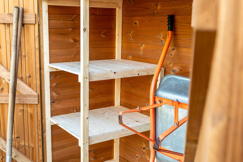 Casetta Box da Giardino 1,63x0,66 m con Pavimento in Legno di Abete 19mm Theora