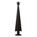 Albero metallo con stelle bianche rosso cm 18x10xh93,5