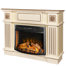 Camino Elettrico da Pavimento 92,9x120x28 cm Effetto Fiamma 1500W Miracle & Ararat Avorio