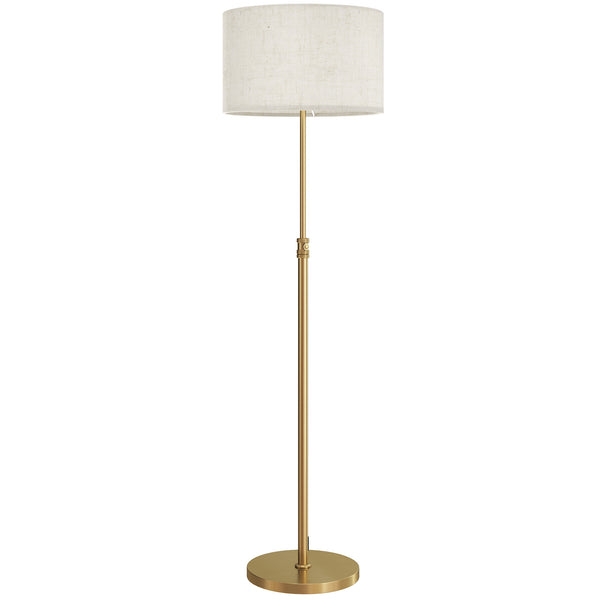 Lampada da Terra con Telecomando e Luminosità Regolabile 3000K-6000K Paralume in Tessuto Oro sconto