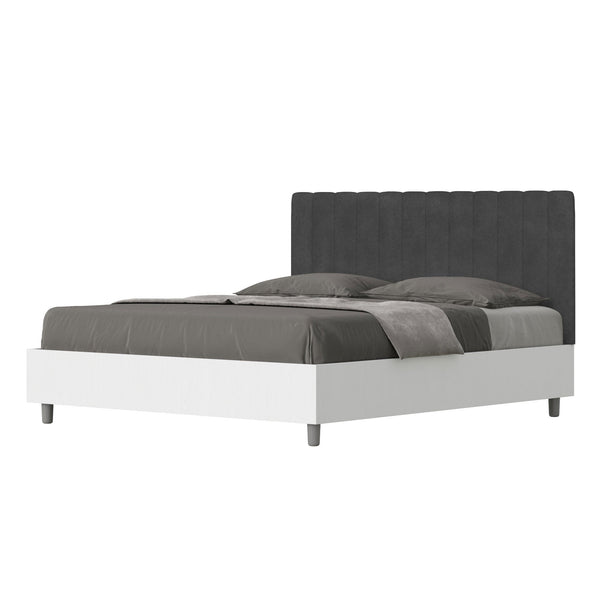 sconto Letto Matrimoniale Kaia Grigio Varie Misure