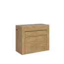 Consolle Tavolo Allungabile 90-302x42x75 cm Evolve Quercia Natura con Panca Inferiore e Superiore
