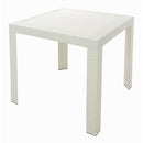 Tavolo da Giardino in Plastica Quadrato 80x80x72cm Saturno Bianco