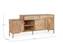 Credenza 3 Ante 2 Cassetti 175x40x77h cm Jaidev 