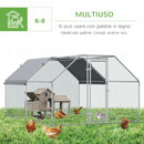 Gabbia Box da Esterno Zincato per Animali 2,8x3,8x1,95 m 